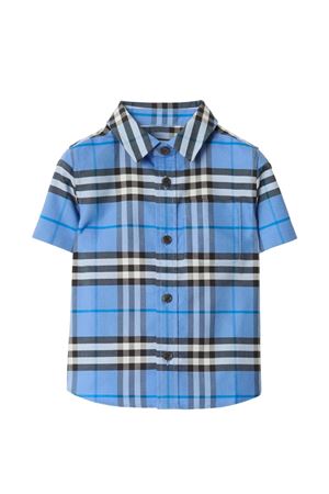 camicia in cotone blu BURBERRY KIDS | 8121253C4258